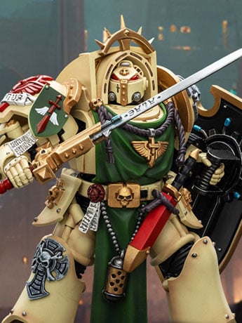 Warhammer 40,000 Dark Angels Deathwing Knight 1 with Power Sword, Storm Shield, and Teleport Homer 1/18 Scale Action Figure Gallery Image 2