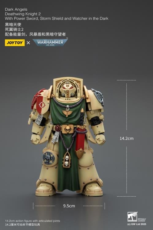 Warhammer 40,000 Dark Angels Deathwing Knight 2 with Power Sword, Storm Shield, and Watcher in the Dark 1/18 Scale Action Figure Gallery Image 10