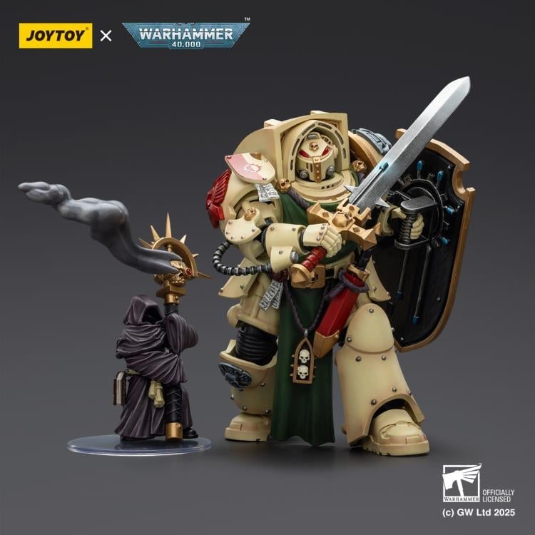 Warhammer 40,000 Dark Angels Deathwing Knight 2 with Power Sword, Storm Shield, and Watcher in the Dark 1/18 Scale Action Figure Gallery Image 6