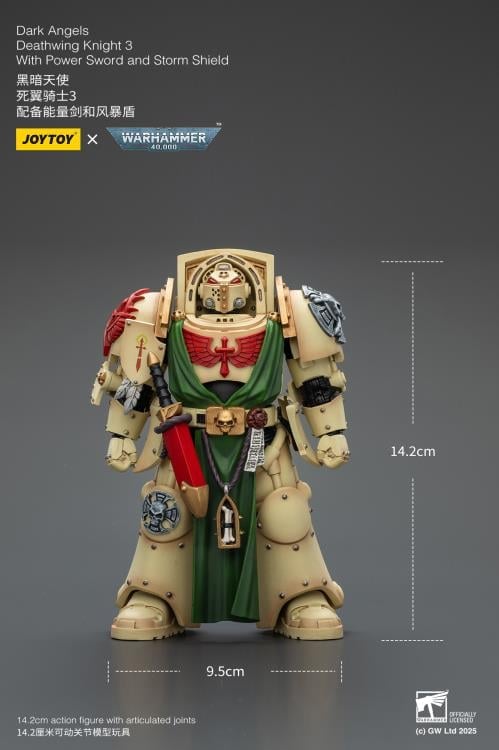 Warhammer 40,000 Dark Angels Deathwing Knight 3 with Power Sword and Storm Shield 1/18 Scale Action Figure Gallery Image 10