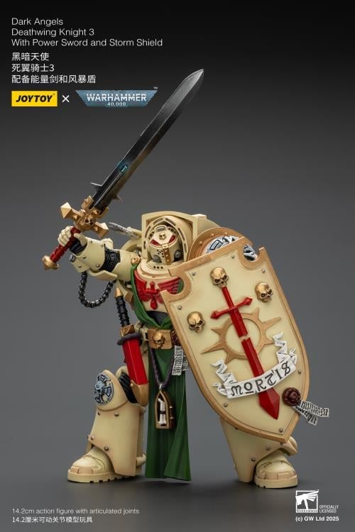 Warhammer 40,000 Dark Angels Deathwing Knight 3 with Power Sword and Storm Shield 1/18 Scale Action Figure Gallery Image 7