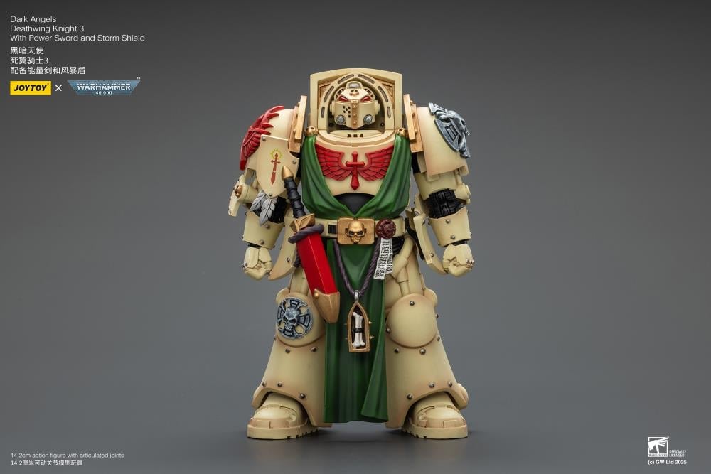 Warhammer 40,000 Dark Angels Deathwing Knight 3 with Power Sword and Storm Shield 1/18 Scale Action Figure Gallery Image 9