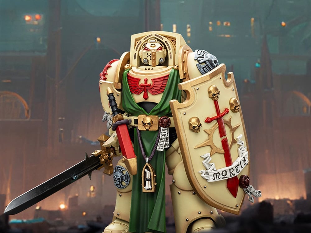 Warhammer 40,000 Dark Angels Deathwing Knight 3 with Power Sword and Storm Shield 1/18 Scale Action Figure Gallery Image 1