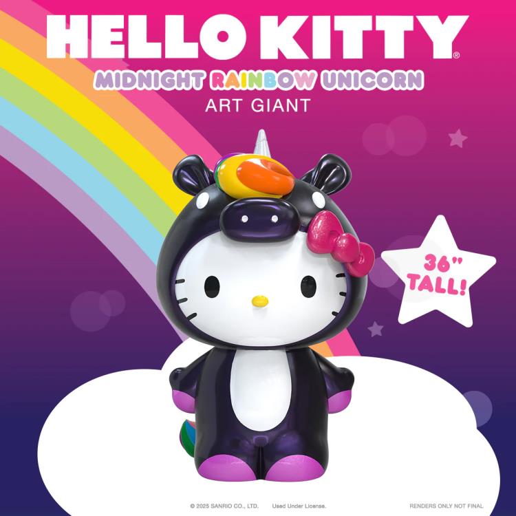 Hello Kitty Art Giant Midnight Rainbow Unicorn Fiberglass Figure Gallery Image 3