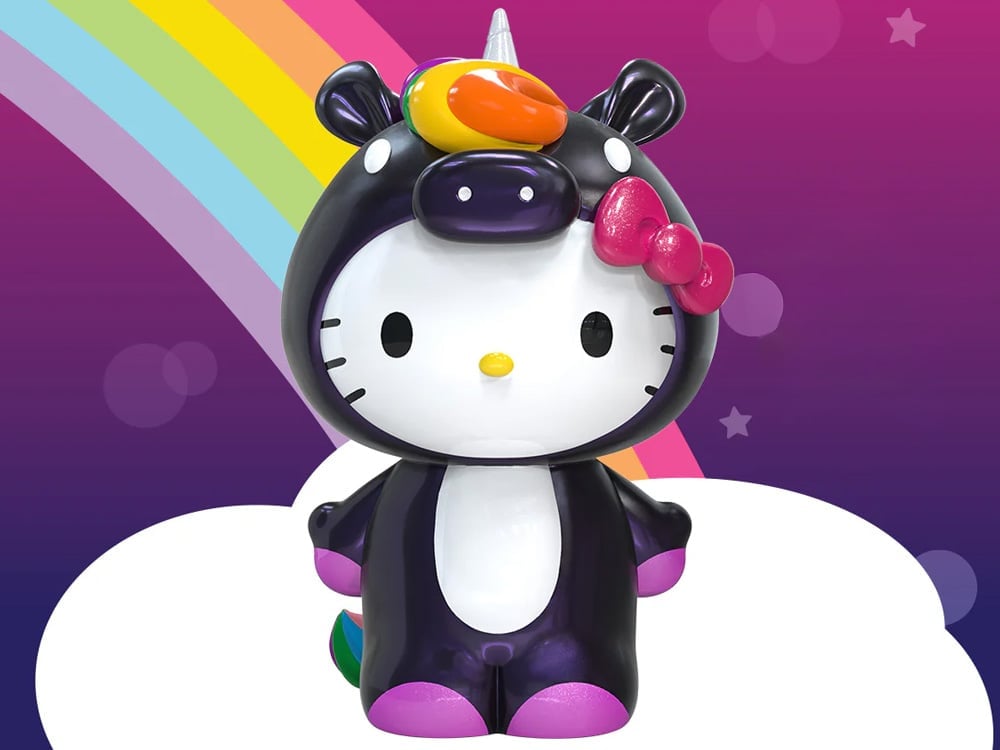 Hello Kitty Art Giant Midnight Rainbow Unicorn Fiberglass Figure Gallery Image 1