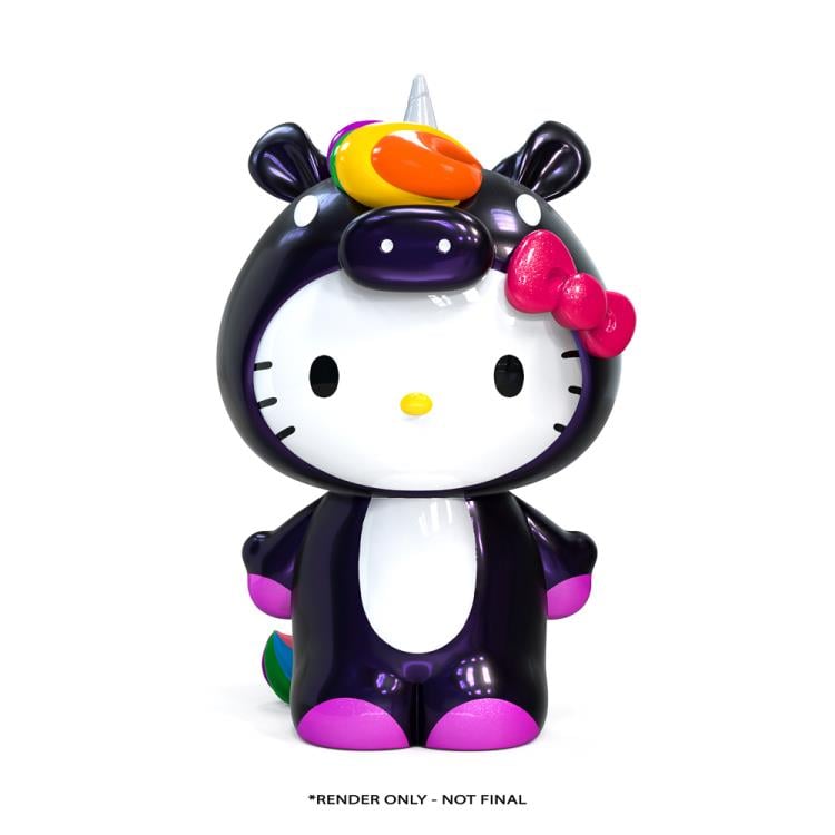 Hello Kitty Art Giant Midnight Rainbow Unicorn Fiberglass Figure Gallery Image 4
