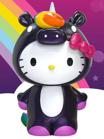 Hello Kitty Art Giant Midnight Rainbow Unicorn Fiberglass Figure Gallery Image 2