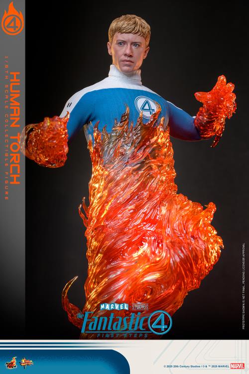 The Fantastic Four: First Steps MMS Johnny Storm "Human Torch" 1/6th Scale Collectible Figure Gallery Image 12