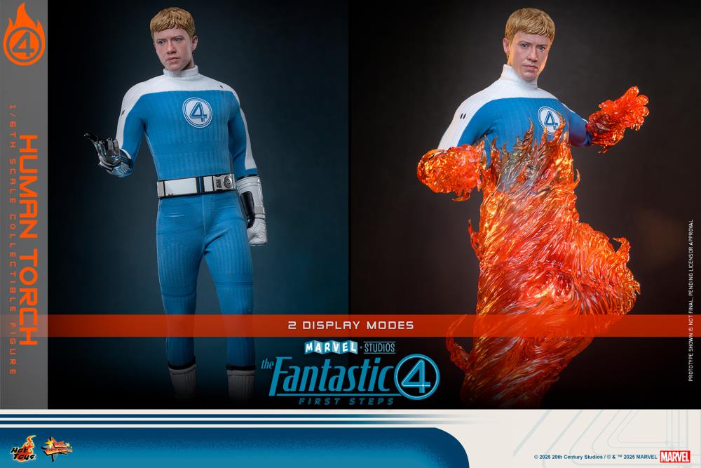 The Fantastic Four: First Steps MMS Johnny Storm "Human Torch" 1/6th Scale Collectible Figure Gallery Image 18
