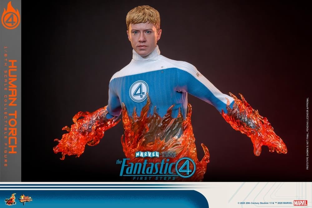 The Fantastic Four: First Steps MMS Johnny Storm "Human Torch" 1/6th Scale Collectible Figure Gallery Image 4
