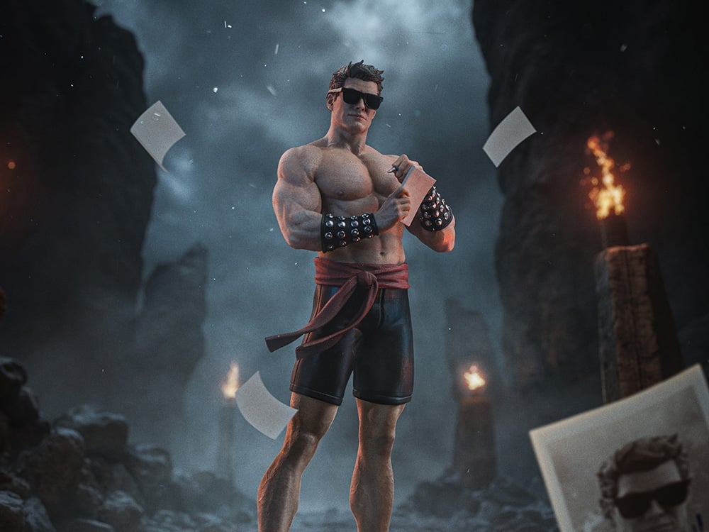 Mortal Kombat Klassic Johnny Cage 1/10 Art Scale Statue Gallery Image 1