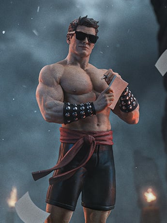 Mortal Kombat Klassic Johnny Cage 1/10 Art Scale Statue Gallery Image 2