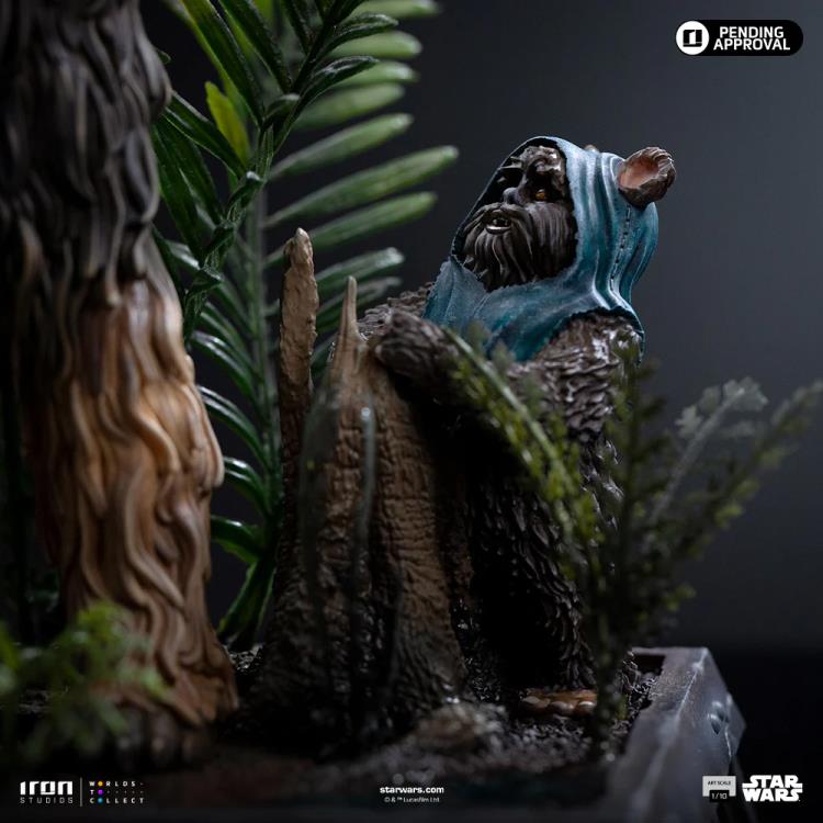 Star Wars: Return of the Jedi Chewbacca and Tokkat 1/10 Art Scale Statue Gallery Image 10