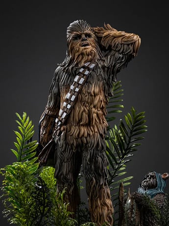Star Wars: Return of the Jedi Chewbacca and Tokkat 1/10 Art Scale Statue Gallery Image 2