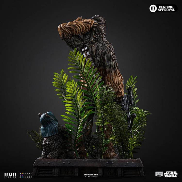 Star Wars: Return of the Jedi Chewbacca and Tokkat 1/10 Art Scale Statue Gallery Image 6