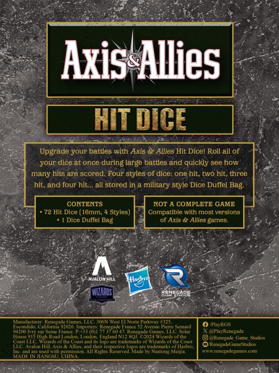 Axis & Allies 72 Hit Dice Set Gallery Image 7
