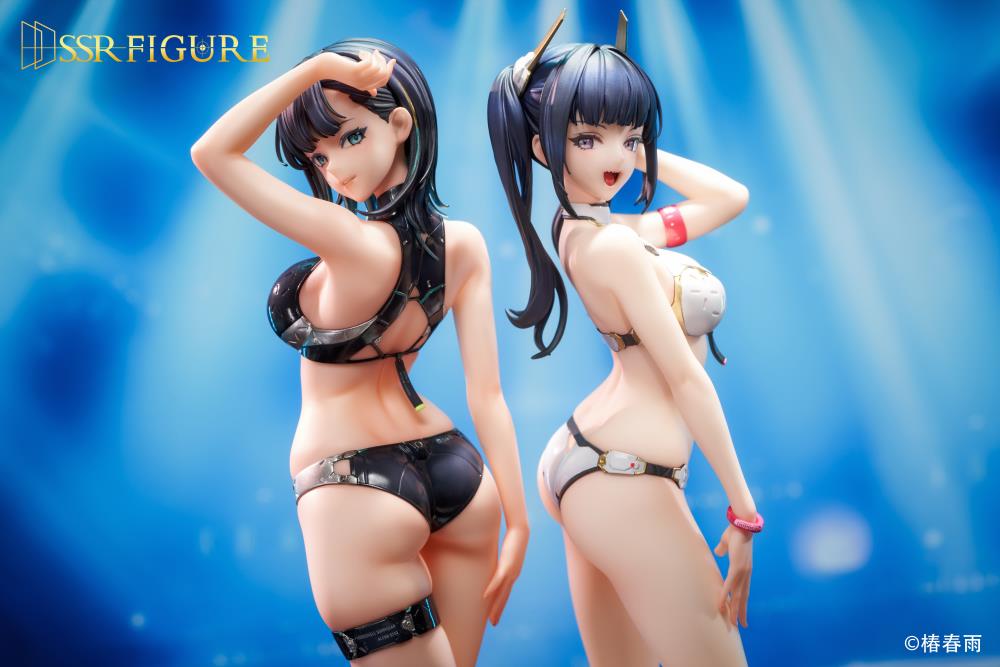 Tsubaki Harusame Illustration SSR Figure Hardshell Swimwear Girls 1/6 Scale Figure Set Gallery Image 5