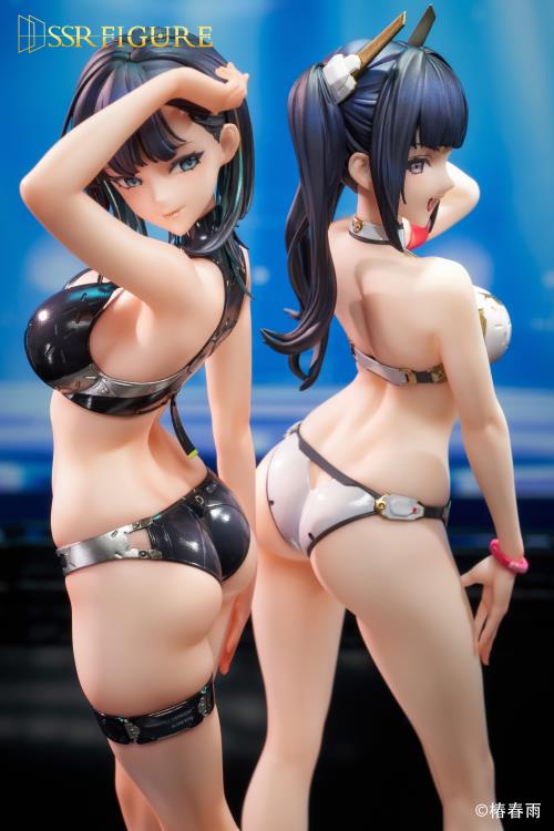 Tsubaki Harusame Illustration SSR Figure Hardshell Swimwear Girls 1/6 Scale Figure Set Gallery Image 8