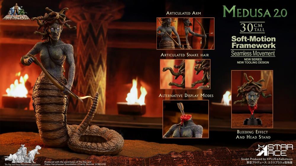 Clash of the Titans Ray Harryhausen 100th Anniversary Soft-Motion Series Medusa Action Figure Gallery Image 17