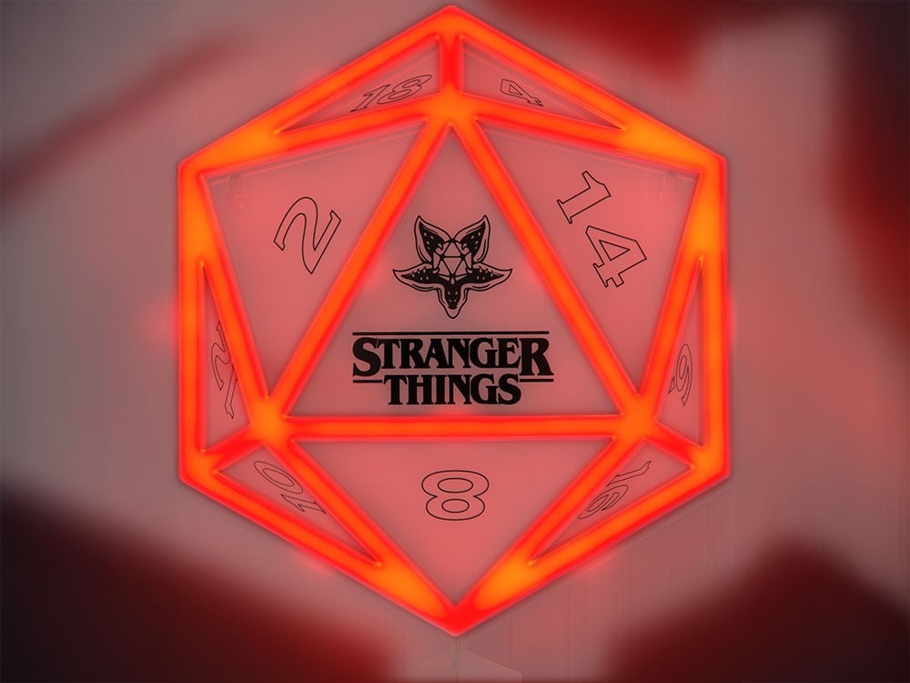 Stranger Things Season 5 Wall Mountable D20 Dice LED Neon Light Gallery Image 3
