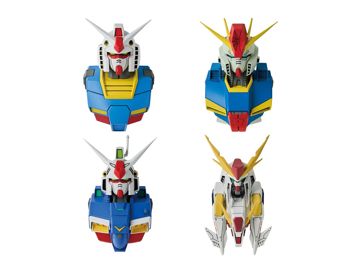 Gundam Collection（BANDAI） - マックスマックス　フィギュア　4体セット Mobile Suit Gundam Ichibansho Zakka Gundam MS Head Box of 4 Magnets