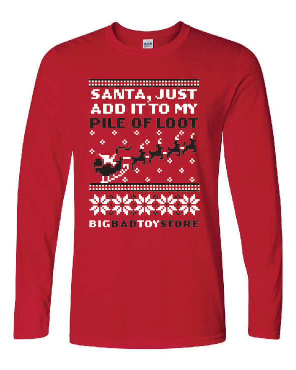 BigBadToyStore Ugly Sweater Holiday T-Shirt (Long-Sleeved) Gallery Image 3