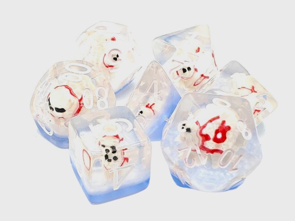 Old School Animal Kingdom Polar Bear Dive Dice Set Gallery Image 3