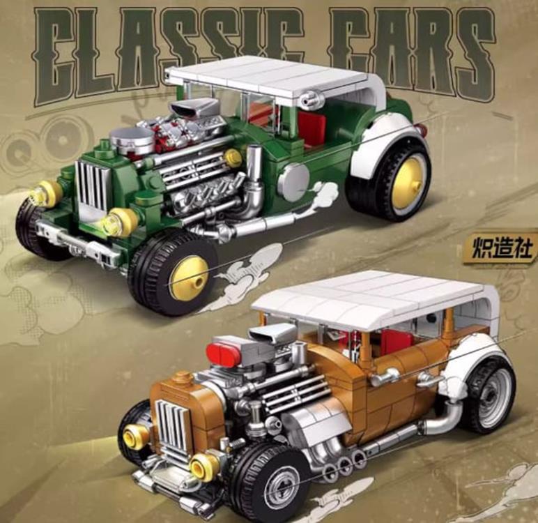 C2166-2 Vintage Retro Car (Classic Yellow Ver.) Building Block Set Gallery Image 5