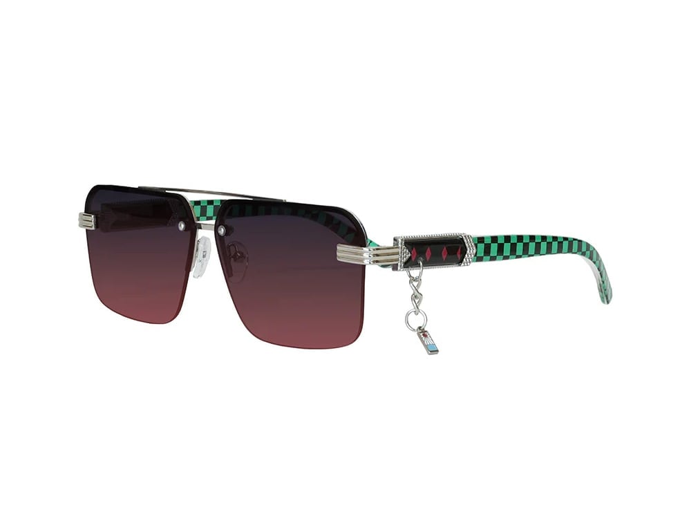Demon Slayer: Kimetsu no Yaiba Galaken Tanjiro Kamado (Hanafuda Earrings) Sunglasses Gallery Image 1