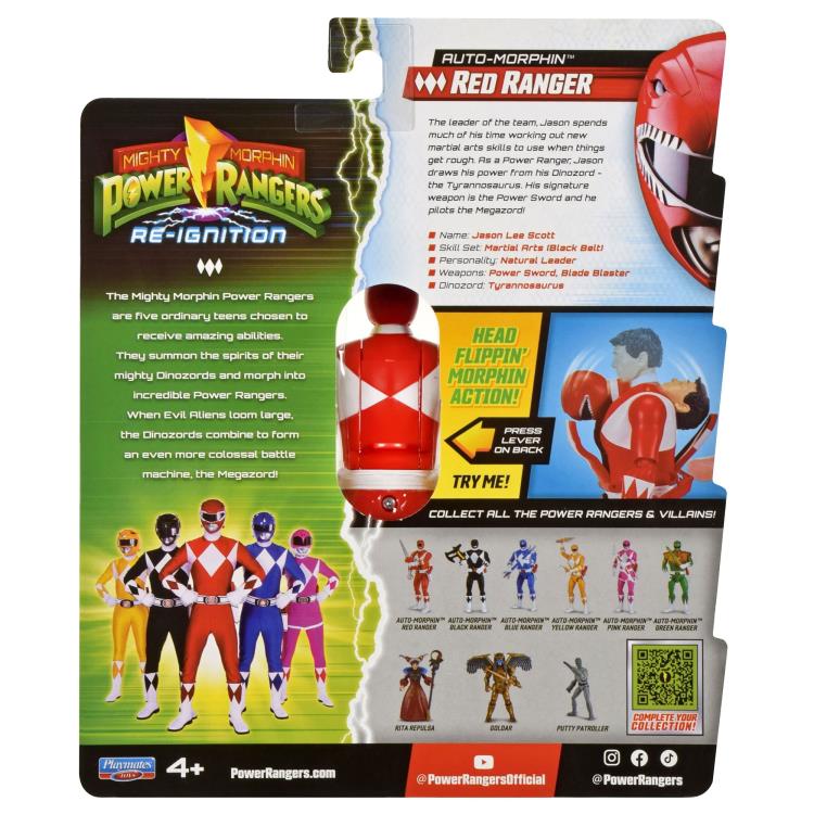 Mighty Morphin Power Rangers Re-Ignition Auto-Morphin Red Ranger Action Figure Gallery Image 10