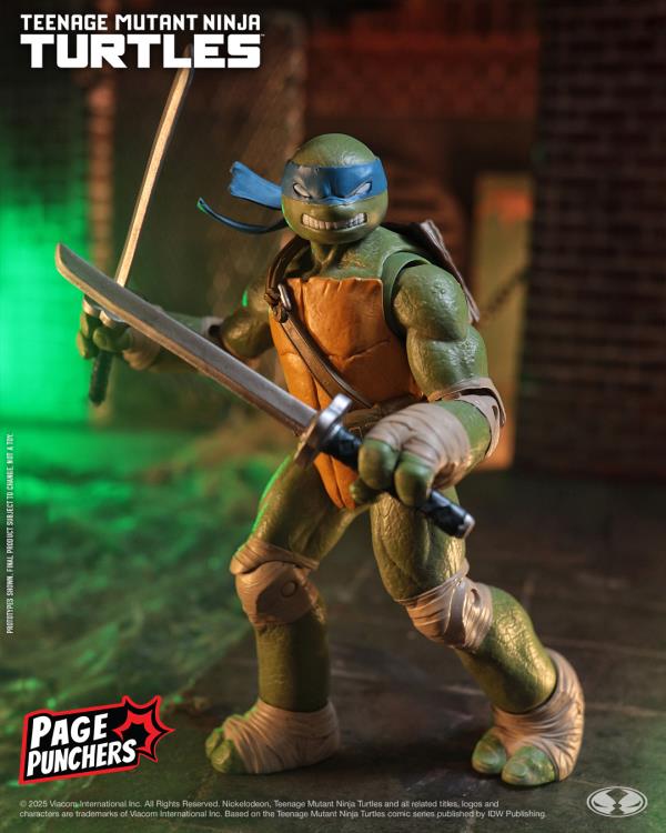 Teenage Mutant Ninja Turtles Page Punchers Leonardo 5" Action Figure with Comic Gallery Image 4