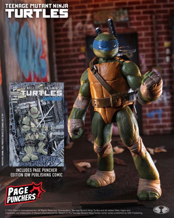 Teenage Mutant Ninja Turtles Page Punchers Leonardo 5" Action Figure with Comic Gallery Image 3