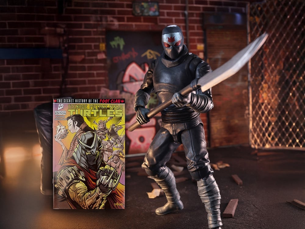 Teenage Mutant Ninja Turtles Page Punchers Foot Soldier 5" Action Figure with Comic Gallery Image 1