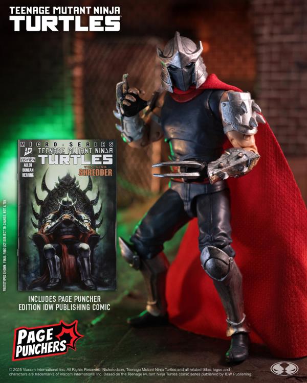 Teenage Mutant Ninja Turtles Page Punchers Shredder 5" Action Figure with Comic Gallery Image 3