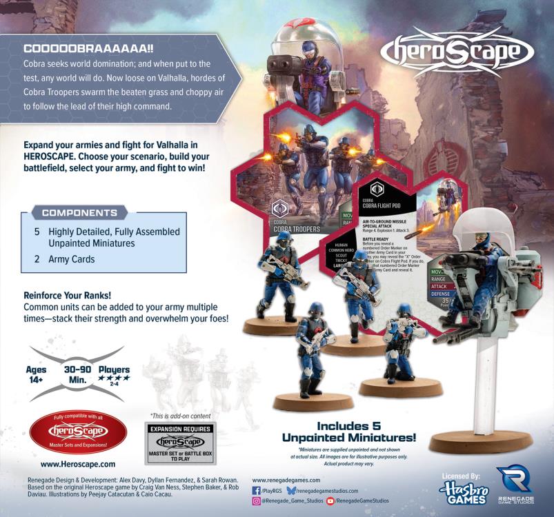 G.I. Joe Heroscape: Cobra Troopers and Cobra Flight Pod Common Army Expansion (Unpainted) Gallery Image 3