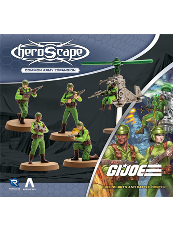 G.I. Joe Heroscape: Greenshirts and Battle Copter Common Army Expansion (Unpainted) Gallery Image 2