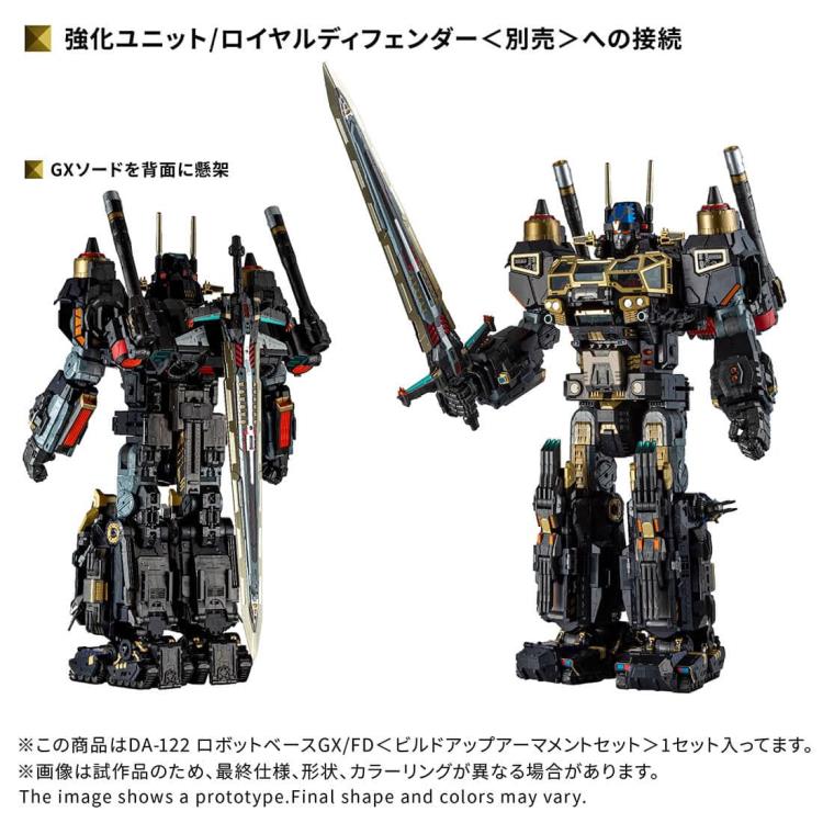 Diaclone DA-122 Robot Base GX / FD (Build-up Armament Set) Gallery Image 10
