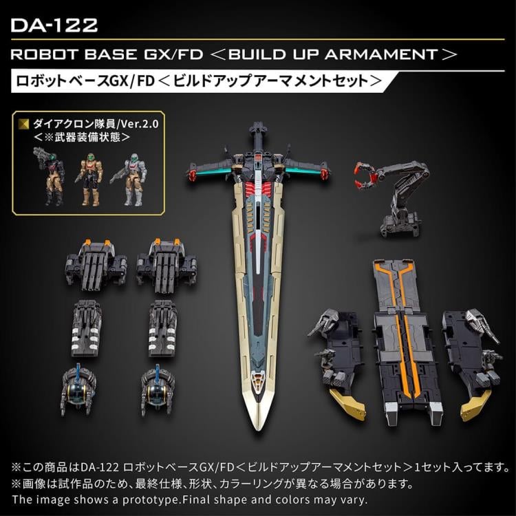 Diaclone DA-122 Robot Base GX / FD (Build-up Armament Set) Gallery Image 3