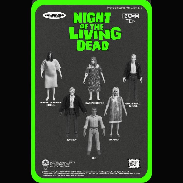 Night of the Living Dead Retro Reverse Set of 6 Action Figures Gallery Image 15