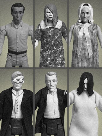 Night of the Living Dead Retro Reverse Set of 6 Action Figures Gallery Image 2