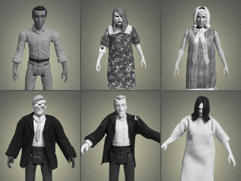 Night of the Living Dead Retro Reverse Set of 6 Action Figures Gallery Image 1