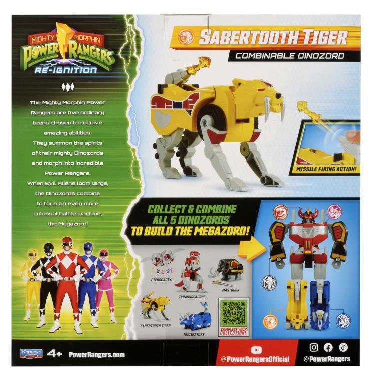 Mighty Morphin Power Rangers Re-Ignition Sabertooth Tiger Dinozord Figure Gallery Image 9