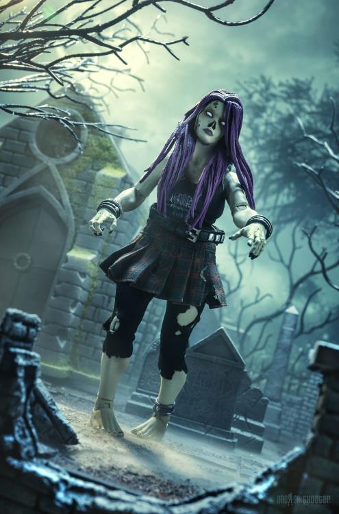 Graveyard Zombies Rocker (Female) Zombie Action Figure Gallery Image 10