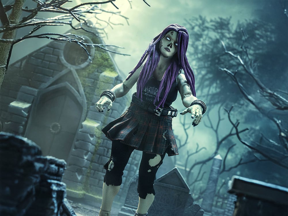 Graveyard Zombies Rocker (Female) Zombie Action Figure Gallery Image 1