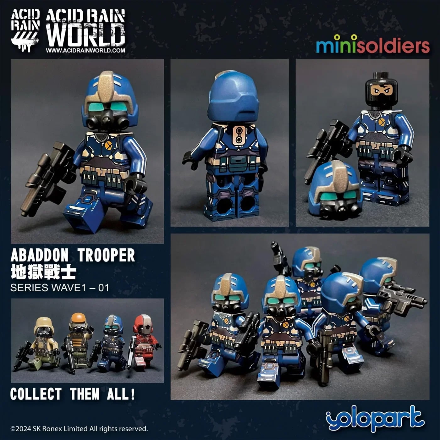 Acid Rain World Mini Soldiers Wave 1 Set of 4 Figures Gallery Image 3