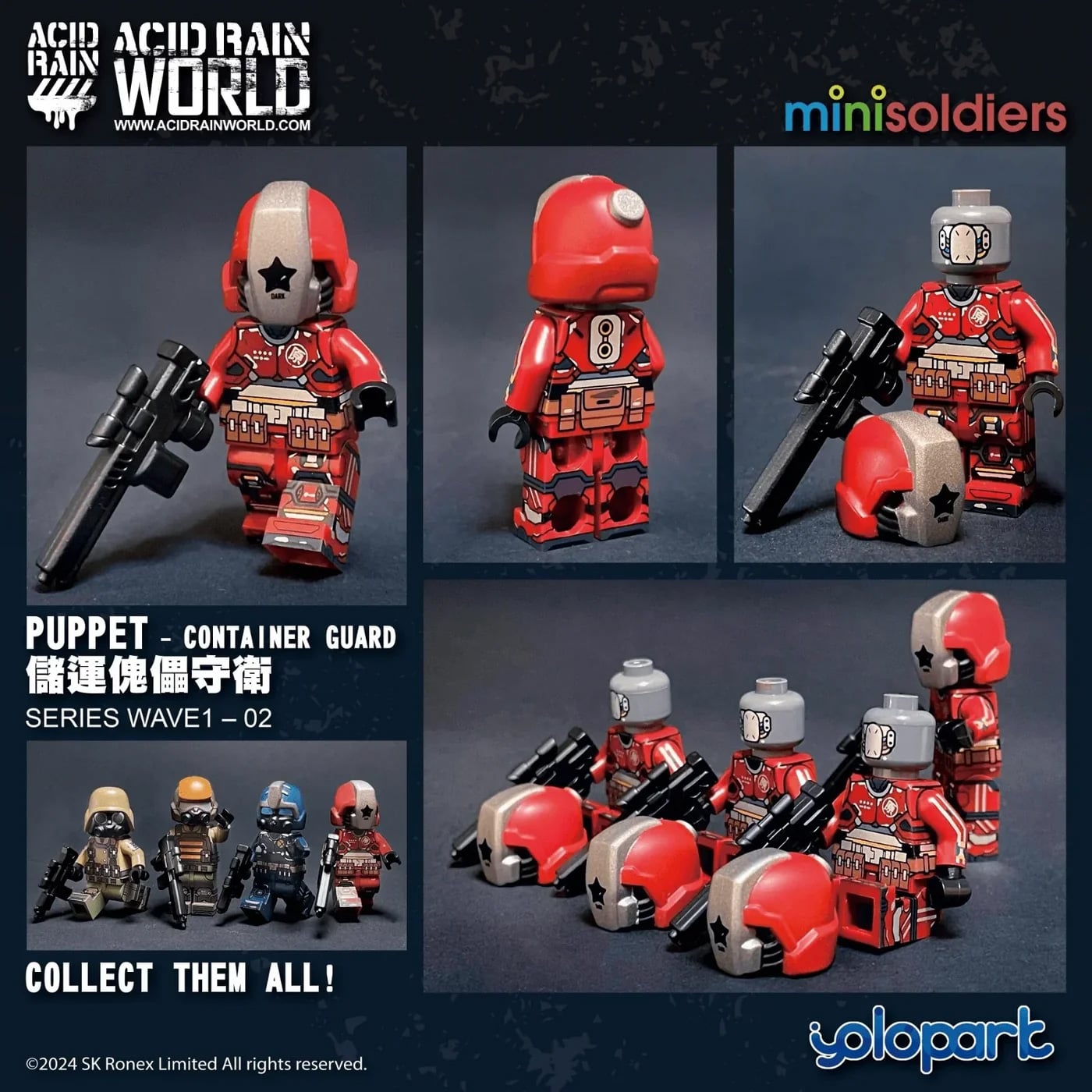 Acid Rain World Mini Soldiers Wave 1 Set of 4 Figures Gallery Image 4