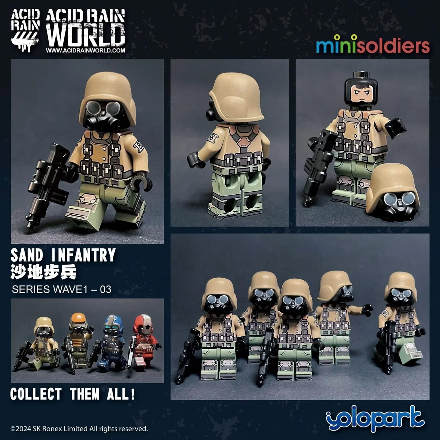 Acid Rain World Mini Soldiers Wave 1 Set of 4 Figures Gallery Image 5