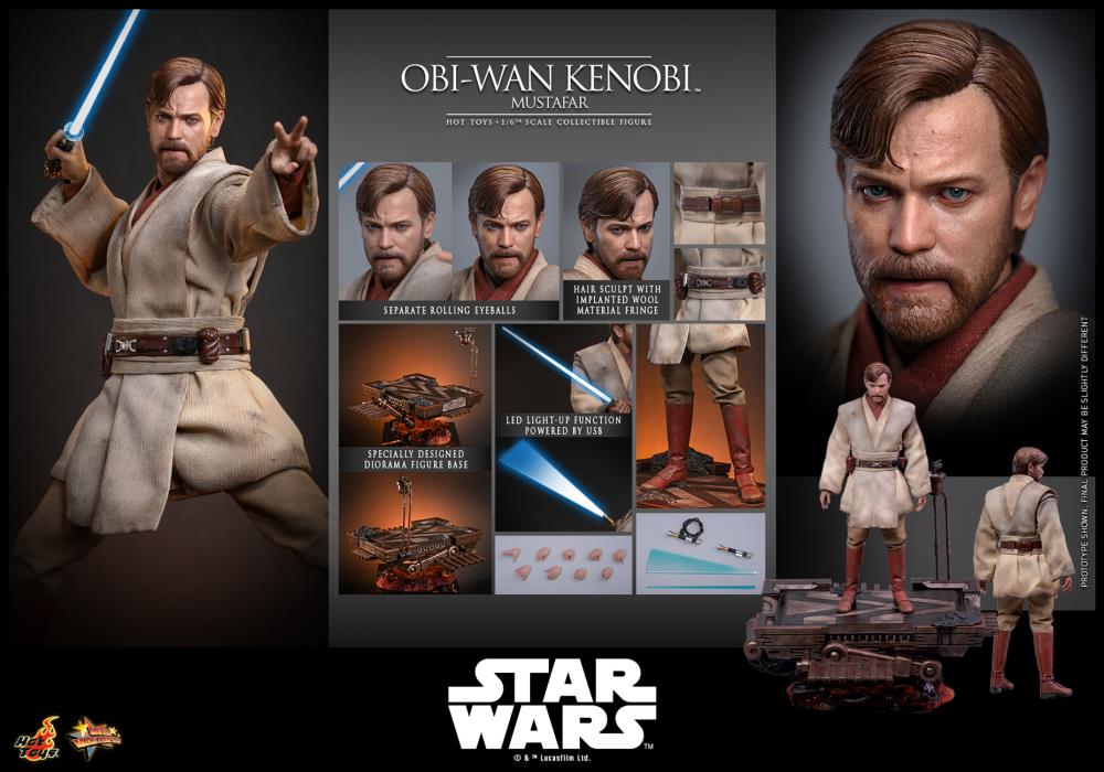 Star Wars: Revenge of the Sith MMS Obi-Wan Kenobi (Mustafar Ver.) 1/6th Scale Collectible Figure Gallery Image 23