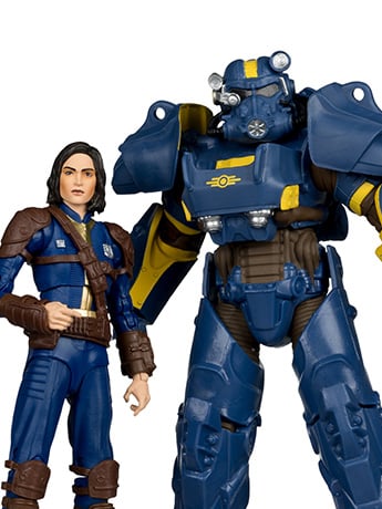 Fallout 4 T-60 Vault Tec & Sole Survivor Action Figure Two-Pack Gallery Image 2
