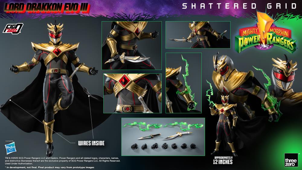 Mighty Morphin Power Rangers: Shattered Grid FigZero Lord Drakkon (Evo III Ver.) 1/6 Scale Action Figure Gallery Image 15